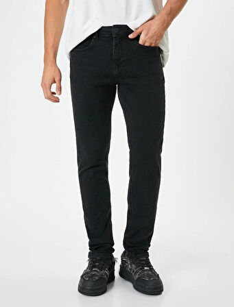 4SAM40129ND Koton Erkek Jean Pantolon SİYAH