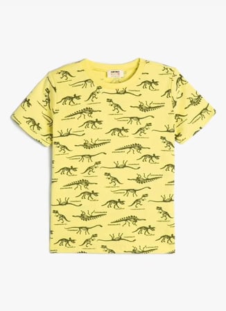 Koton Sarı Erkek Çocuk  T-Shirt 4SKB10279TK