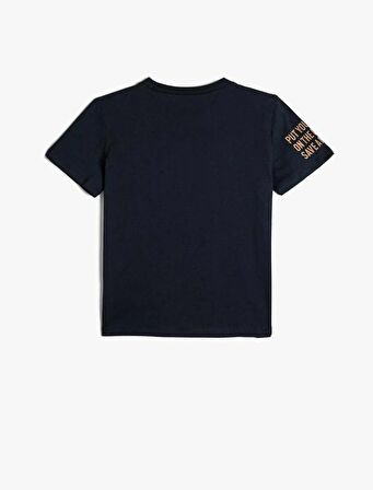 4SKB10321TK Koton Erkek Çocuk T-shirt LACİVERT
