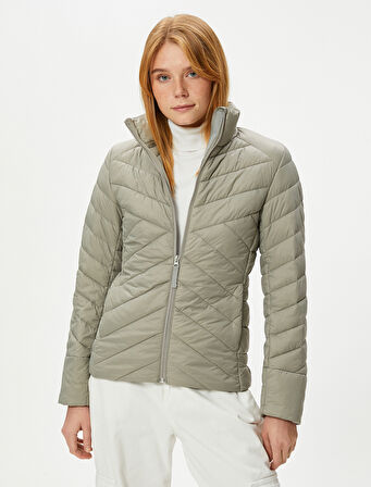 Şişme Outdoor Mont Dik Yaka Cep Detaylı Fermuarlı