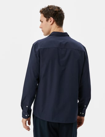 Klasik Gömlek Slim Fit Uzun Kollu Düğmeli