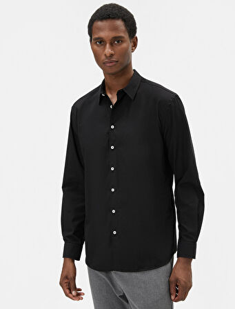 Klasik Gömlek Slim Fit Uzun Kollu Düğmeli