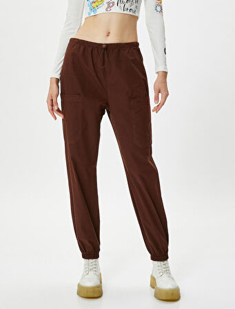 Paraşüt Pantolon Cep Detaylı Lastikli Stoperli Pamuklu