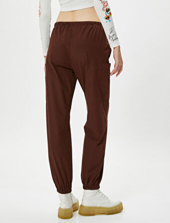 Paraşüt Pantolon Cep Detaylı Lastikli Stoperli Pamuklu