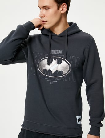 Batman Hoodie Lisanslı Baskılı