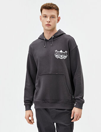 Harry Potter Oversize Kanguru Cepli Hoodie Lisanslı Baskılı  Şardonlu