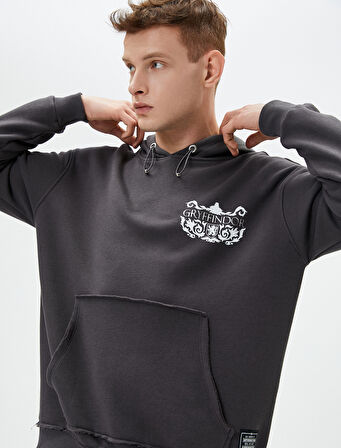 Harry Potter Oversize Kanguru Cepli Hoodie Lisanslı Baskılı 