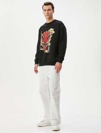 House Of The Dragon Oversize Sweatshirt Lisanslı Baskılı