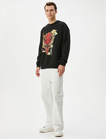 House Of The Dragon Oversize Sweatshirt Lisanslı Baskılı