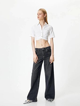 4SAK60008EW Kadın Gömlek KIRIK BEYAZ