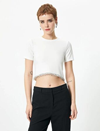 4SAL10195IK Kadın T-shirt EKRU