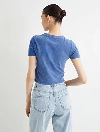 4SAL10230IK Kadın T-shirt MAVİ