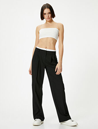 Basic Crop Atlet İnce Askılı Ribanalı Pamuklu Slim Fit