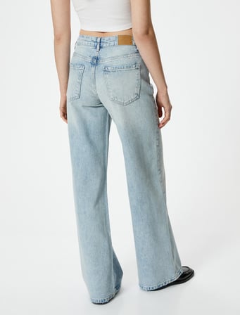 Yüksek Bel Loose Fit Kot Pantolon TENCEL™ Kumaş Karışımlı - Loose Fit Jean