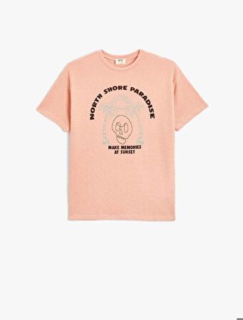 4SKB10248TK Koton Erkek Çocuk T-shirt PEMBE