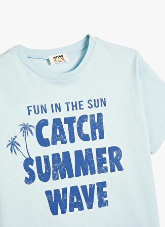 Koton Mavi Erkek Çocuk  T-Shirt 4SKB10287TK