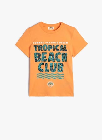 Koton Turuncu Erkek Çocuk  T-Shirt 4SKB10298TK