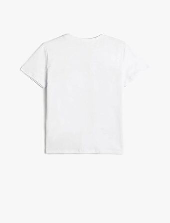 4SKB10299TK Koton Erkek Çocuk T-shirt BEYAZ