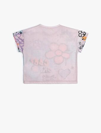 4SKG10242AK Koton Kız Çocuk T-shirt PEMBE