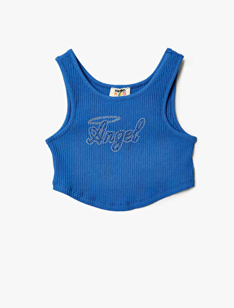 Crop Atlet Pul Payet Detaylı Dokulu 
