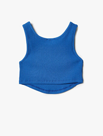 Crop Atlet Pul Payet Detaylı Dokulu 