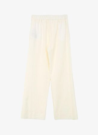 Koton Normal Bel Normal Paça Beyaz Kız Çocuk Chino Pantolon 4SKG40053AW