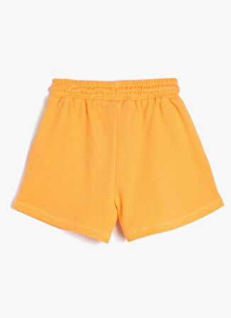 Koton Normal Bel Regular Fit Turuncu Kadın Şort 4SKG40058AK