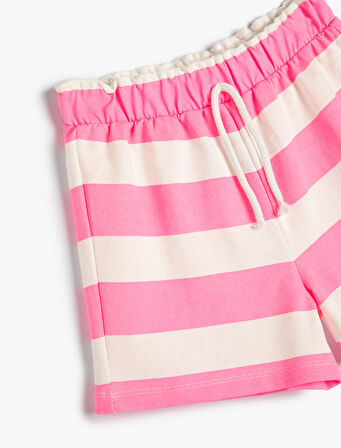 Şort Beli Bağlamalı Pamuklu