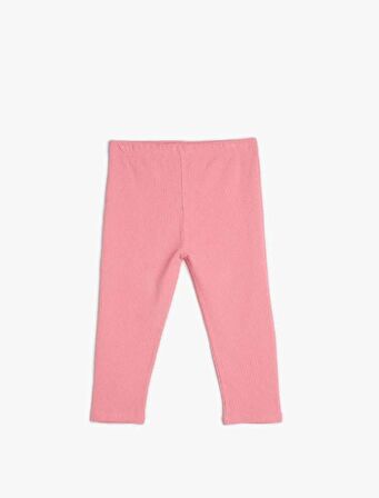 4SKG40090AK Koton Kız Çocuk Tayt PEMBE