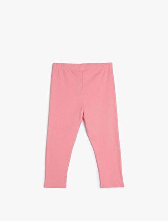 4SKG40090AK Koton Kız Çocuk Tayt PEMBE