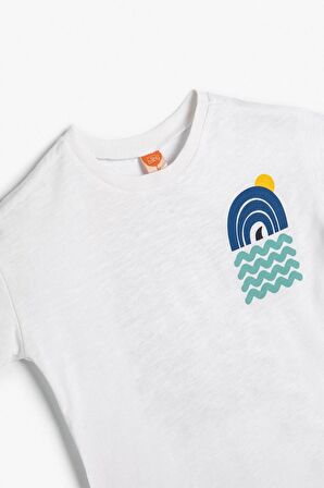 Koton Erkek Bebek Tişört Kısa Kollu Bisiklet Yaka Baskılı Pamuklu