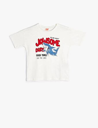 4SMB10193TK Koton Erkek Bebek T-shirt EKRU