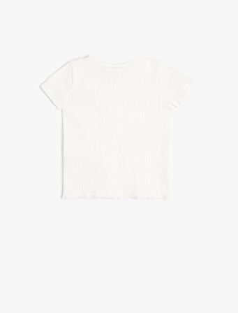 4SMG10089AK Koton Kız Bebek T-shirt EKRU