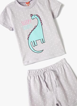 Koton Lila Kız Bebek Bisiklet Yaka Regular Fit Eşofman Takımı 4SMG10135AK