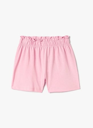 Koton Normal Bel Regular Fit Pembe Kız Çocuk Şort 4SMG40040AK-Y