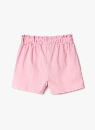 Koton Normal Bel Regular Fit Pembe Kız Çocuk Şort 4SMG40040AK-Y
