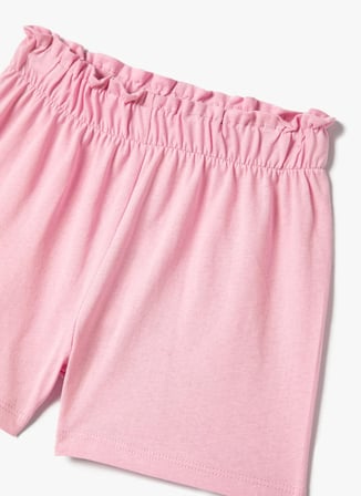 Koton Normal Bel Regular Fit Pembe Kız Çocuk Şort 4SMG40040AK-Y