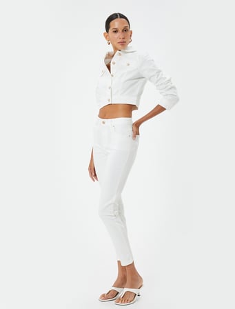 Yüksek Bel Kot Pantolon Skinny Fit Push Up