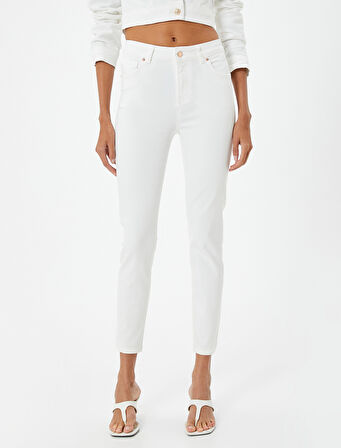 Yüksek Bel Kot Pantolon Skinny Fit Push Up