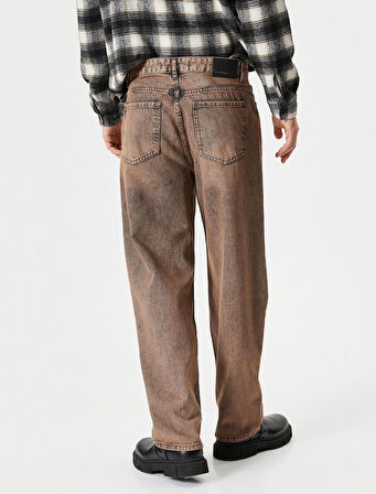 Yıkamalı Kot Pantolon 5 Cepli - Baggy Jean