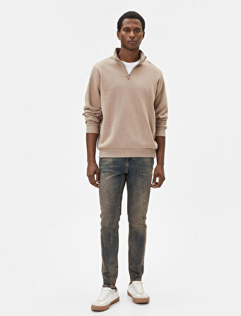 Skinny Fit Yıkamalı Kot Pantolon - Michael Jean