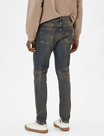 Skinny Fit Yıkamalı Kot Pantolon - Michael Jean