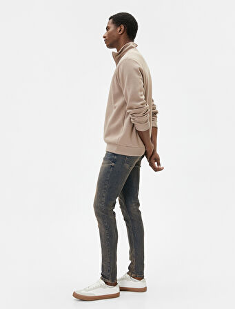 Skinny Fit Yıkamalı Kot Pantolon - Michael Jean
