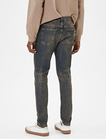 Skinny Fit Yıkamalı Kot Pantolon - Michael Jean