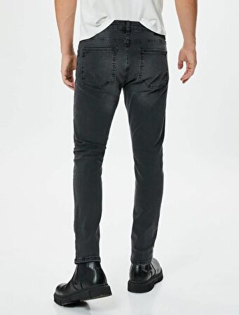 4WAM40394ND Trousers Koton Erkek Jean Pantolon SİYAH