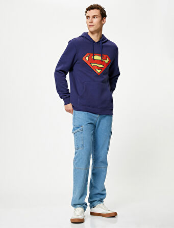 Superman Hoodie Kanguru Cepli Lisanslı Baskılı