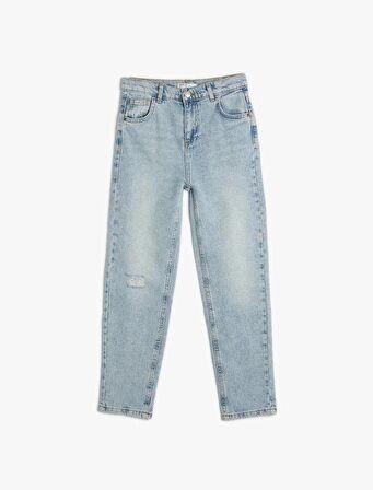 4SKB40018TD Koton Erkek Çocuk Jean Pantolon LIGHT INDIGO