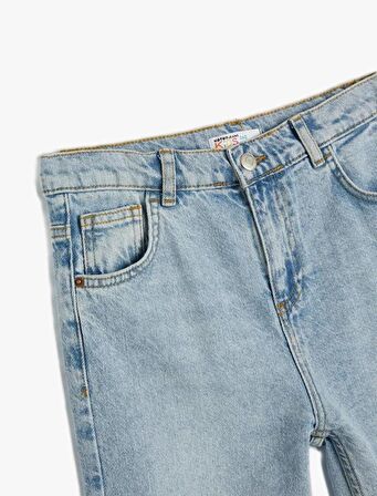 4SKB40018TD Koton Erkek Çocuk Jean Pantolon LIGHT INDIGO