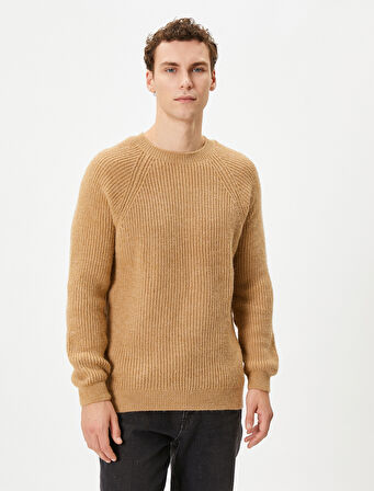 Triko Kazak Bisiklet Yaka Yumuşak Dokulu Slim Fit Uzun Kollu