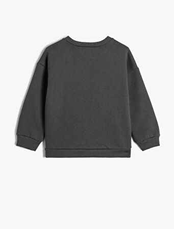 4WKG10695AK Koton Kız Çocuk Sweat ANTRASİT